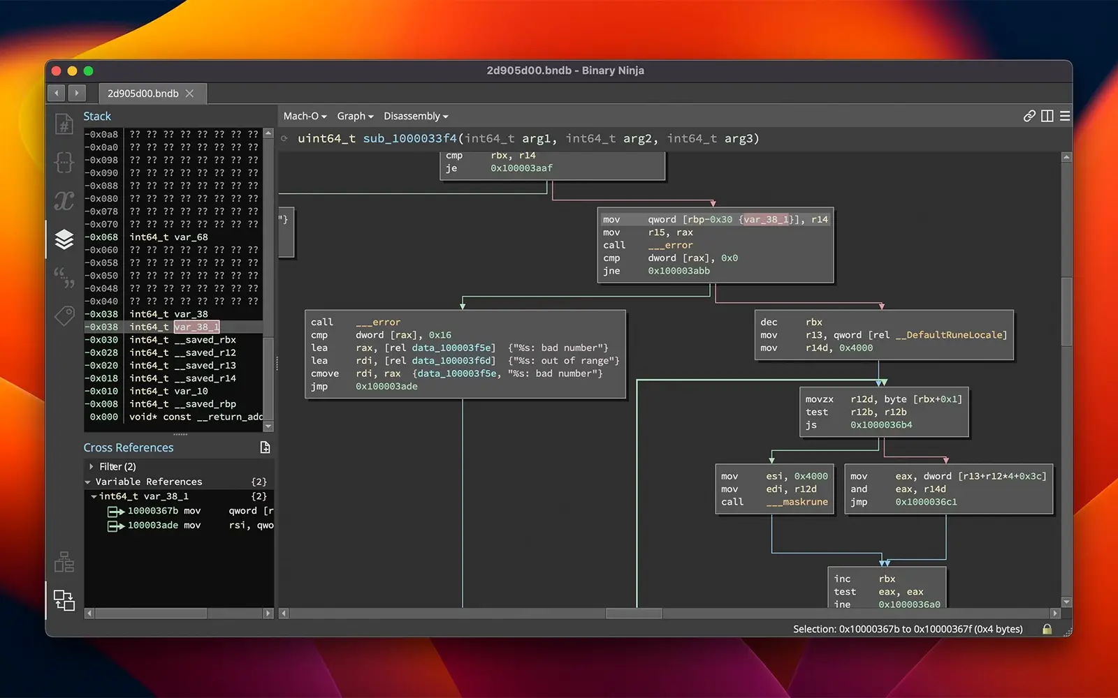 Binary Ninja screenshot 3